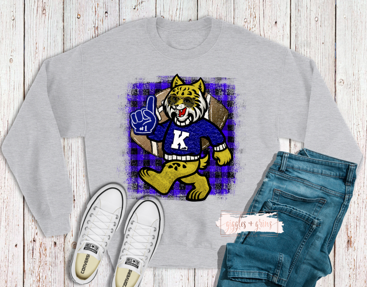 Kentucky Walking Wildcat- Light Gray
