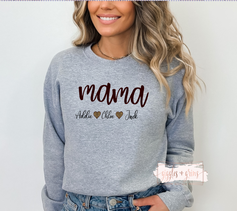 Personalized Mama With Kids Names